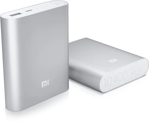 Mi Power Bank 10000mAh Portable Charger with Built in Cable and Micro USB Input