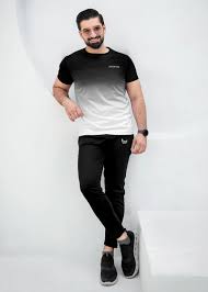 Positive_Summer Men Tracksuit Trouser and Shirt Track suit for Summer